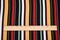 Black-Red-Multi Rayon Stripe Printed Challis Woven Fabric By the Yard